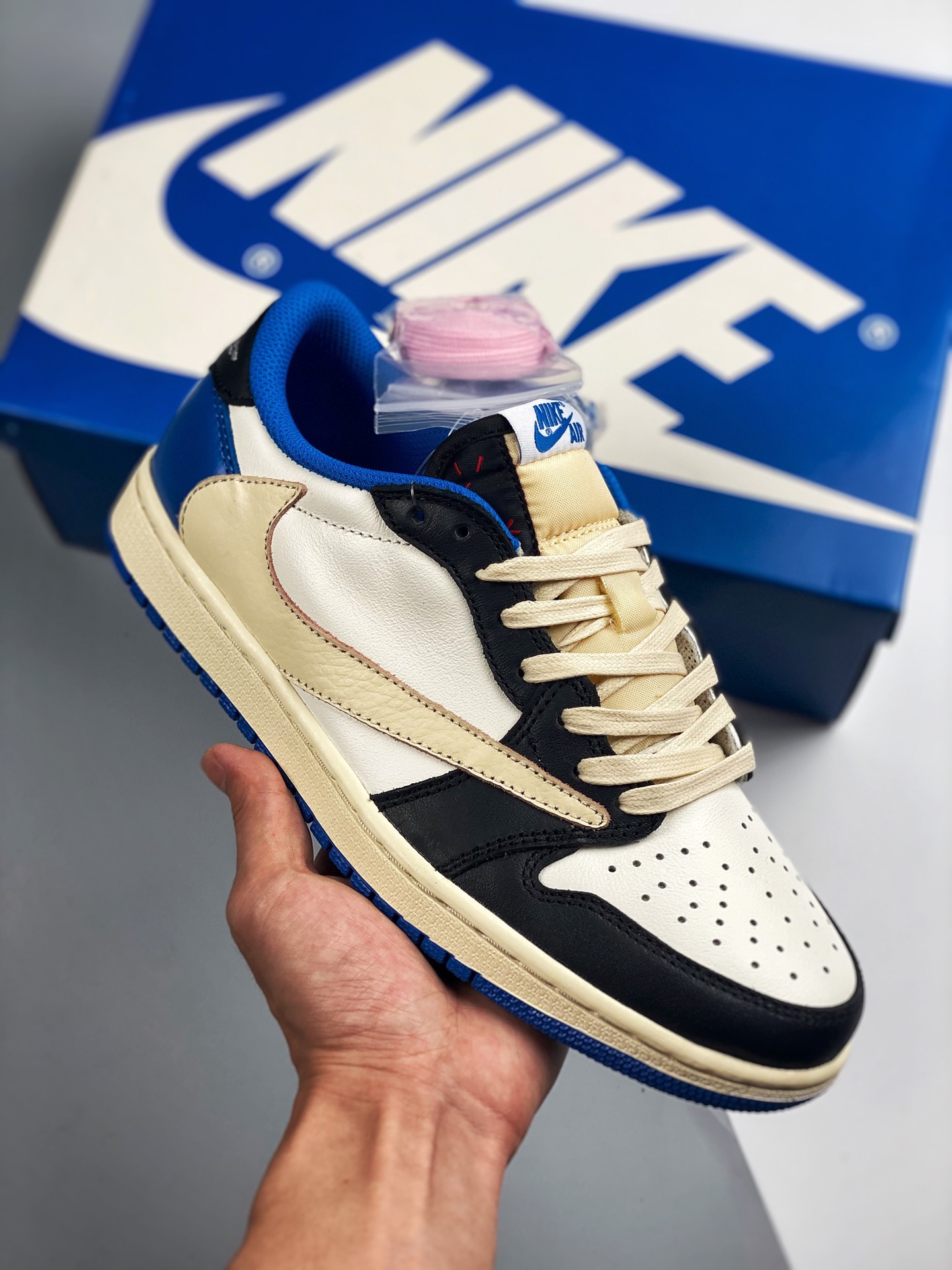 Fragment x TS x Air Jordan 1 Low colaboración triple con gancho invertido de caña baja, primer lanzamiento con fotos re…