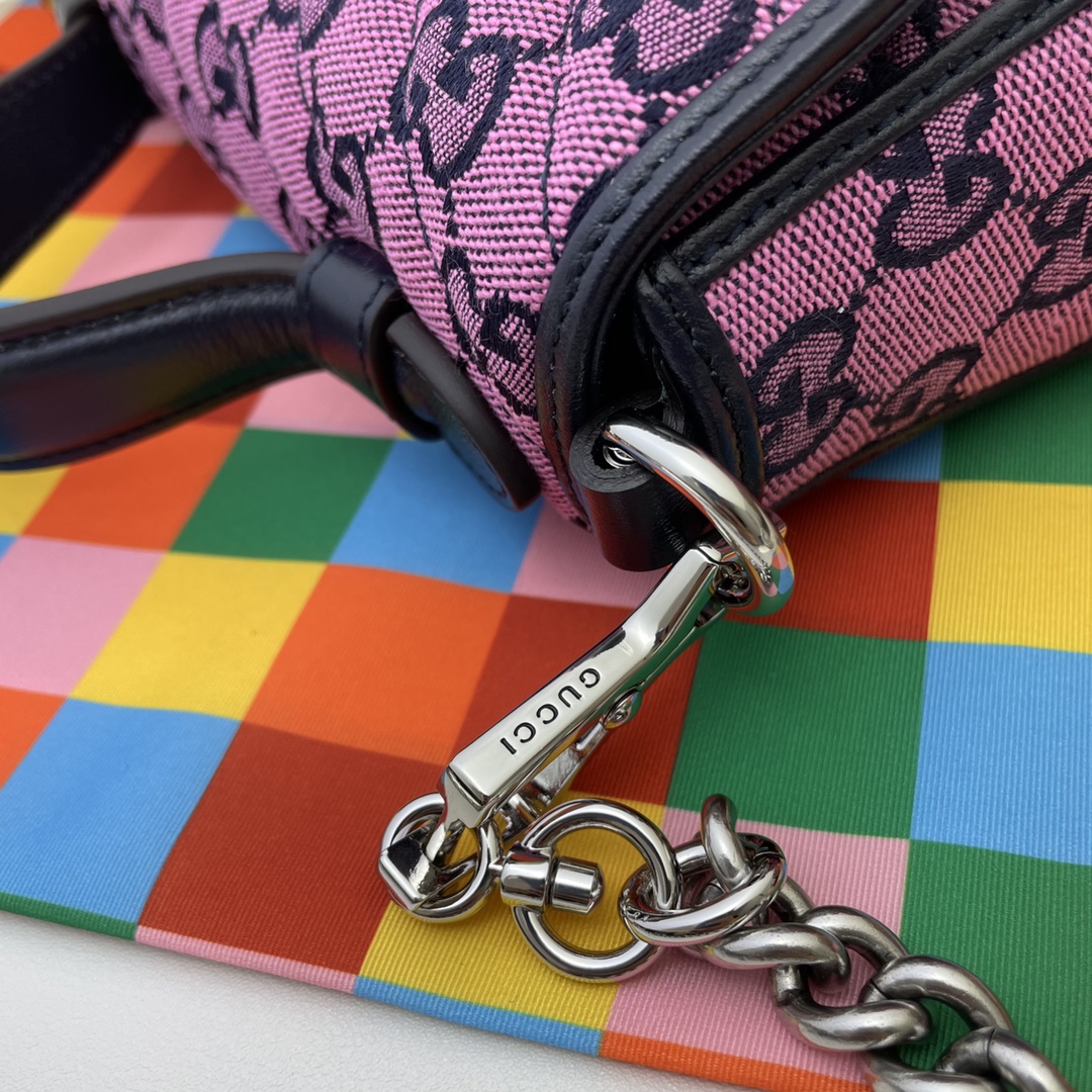 GUCCI古驰GG Multicolor系列GG Marmont迷你手提包583571