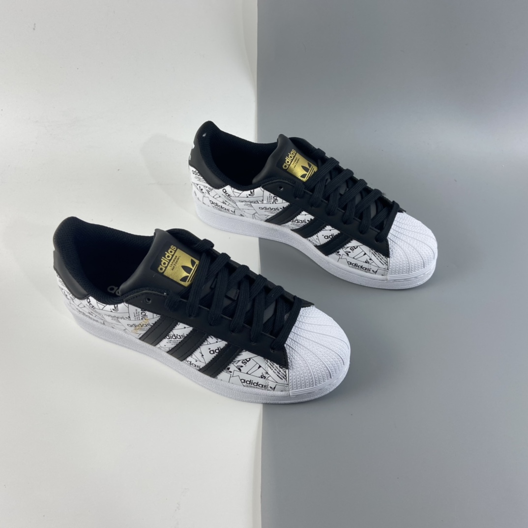 P200 Adidas Superstar 贝壳头休闲运动休闲板鞋 FV2819