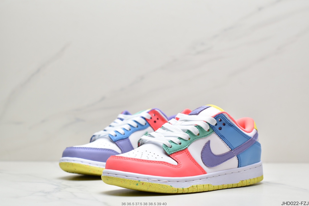 190 耐克Nike SB Dunk Low SE＂Candy＂ 彩蛋/糖果鸳鸯 扣篮系列低帮休闲运动滑板鞋DD1872-100