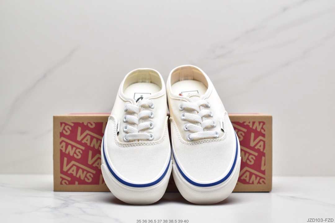 140 万斯Vans Authentic 44DX经典安娜海姆 4孔低帮硫化半拖滑板鞋复古AUT高端硫化 休闲板鞋