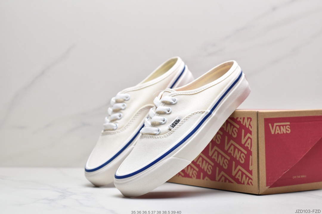 140 万斯Vans Authentic 44DX经典安娜海姆 4孔低帮硫化半拖滑板鞋复古AUT高端硫化 休闲板鞋