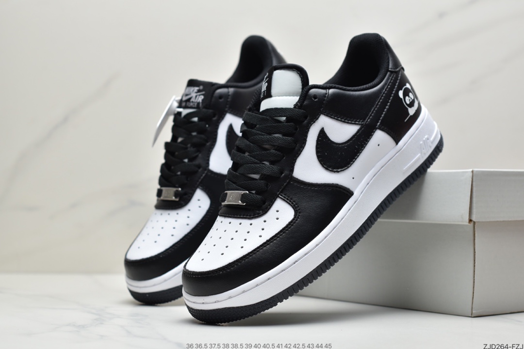 240 耐克Nike Air Force 1 ’07 黑白熊猫二代 空军一号低帮休闲板鞋  CT1989-001