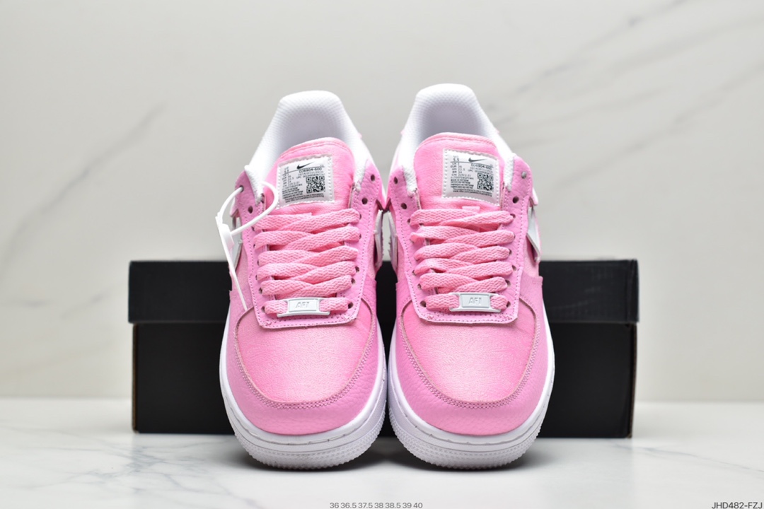 190 耐克NIKE Air FORCE 1 Lx 空军一号解构断勾 白粉配色  DJ6904-600