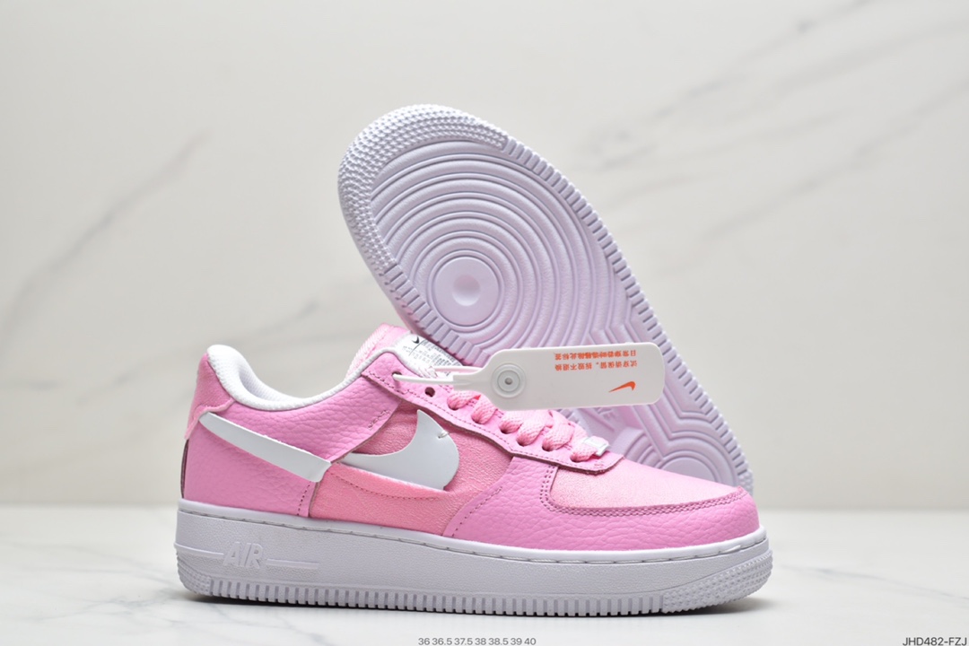 190 耐克NIKE Air FORCE 1 Lx 空军一号解构断勾 白粉配色  DJ6904-600