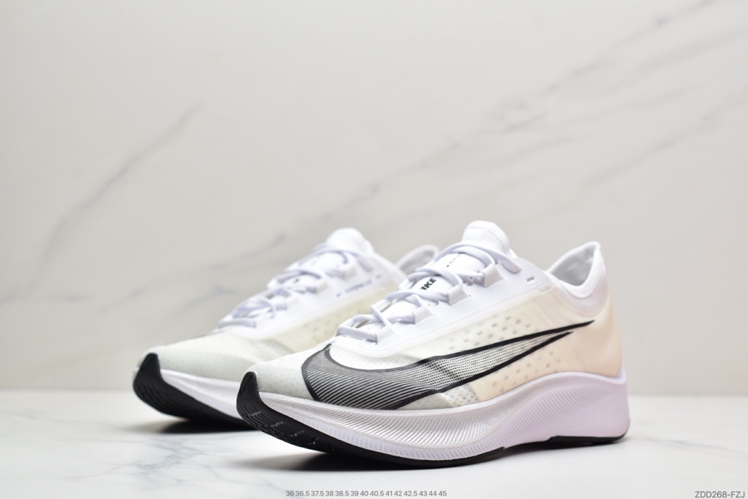 240 耐克NIKE ZOOM FLY3 新款内置zoom气垫马拉松透气登月飞马跑  AT8240-101
