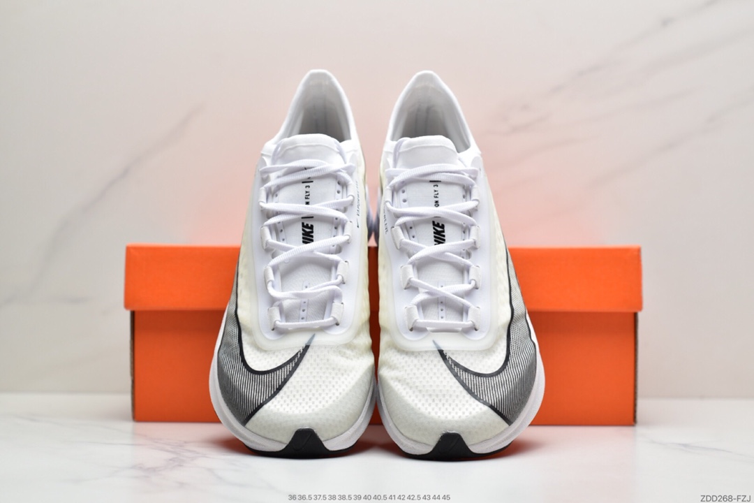 240 耐克NIKE ZOOM FLY3 新款内置zoom气垫马拉松透气登月飞马跑  AT8240-101