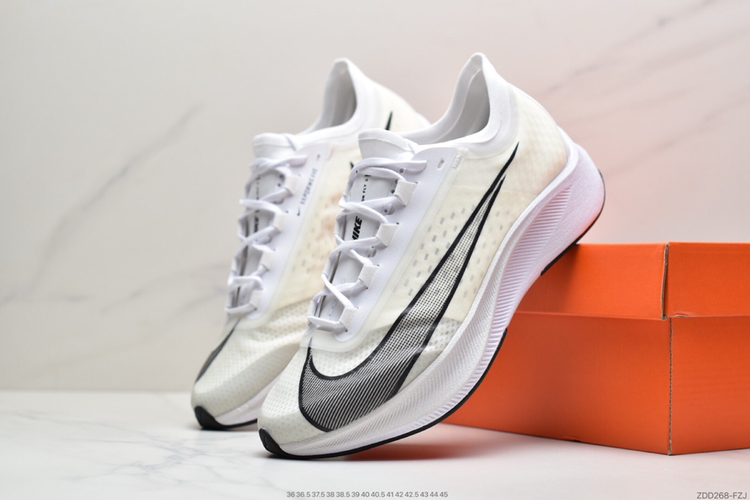 240 耐克NIKE ZOOM FLY3 新款内置zoom气垫马拉松透气登月飞马跑  AT8240-101