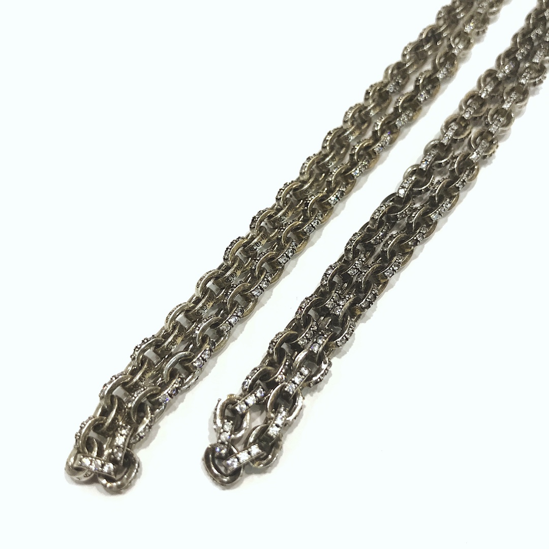 Chrome Hearts 新品上架𝐂𝐡𝐫𝐨𝐦𝐞 𝐡𝐞𝐚𝐫𝐭𝐬 克罗心镶石𝐂𝐇项链
