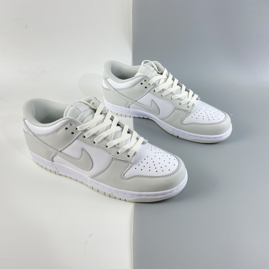 P300 Nike SB Dunk Low 扣篮系列白淡灰配色低帮休闲运动滑板鞋 DD1503-103
