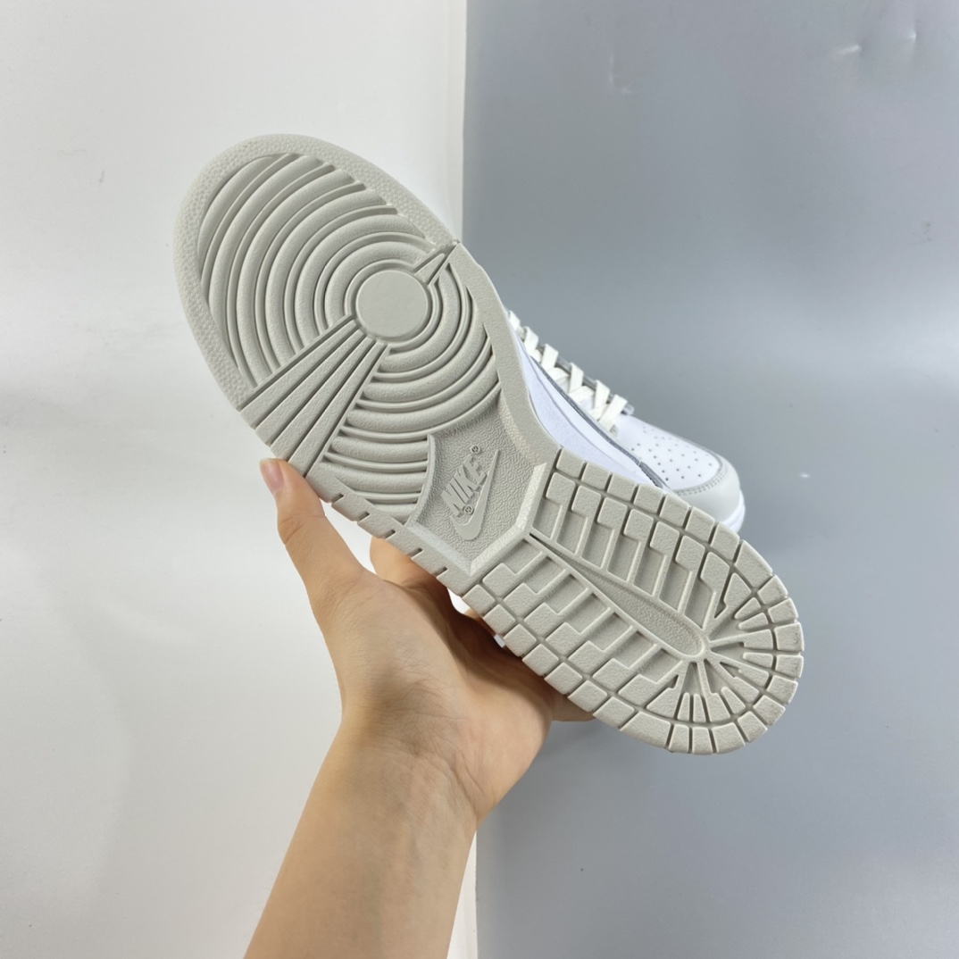 P300 Nike SB Dunk Low 扣篮系列白淡灰配色低帮休闲运动滑板鞋 DD1503-103