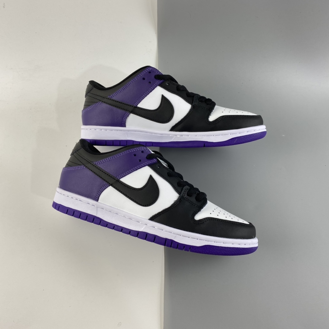 P180 Nike SB Dunk Low ”Court Purple” 黑紫北卡蓝低帮休闲运动滑板鞋 BQ6817-500