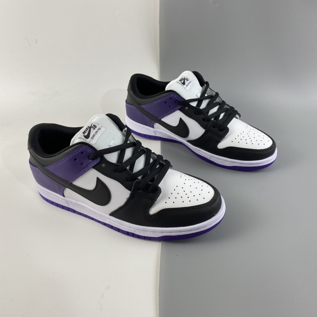 P180 Nike SB Dunk Low ”Court Purple” 黑紫北卡蓝低帮休闲运动滑板鞋 BQ6817-500