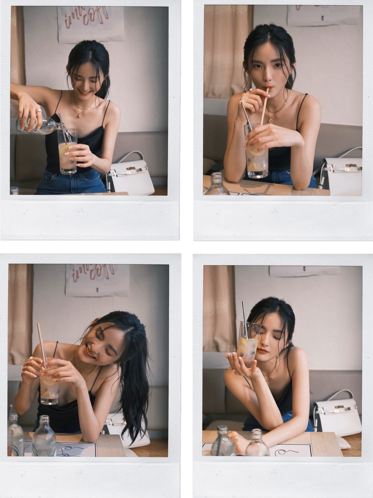 Ysl 𝑴𝒂𝒏𝒉𝒂𝒕𝒕𝒂𝒏 29CM曼哈顿法棍包 579271白色牙签纹金扣