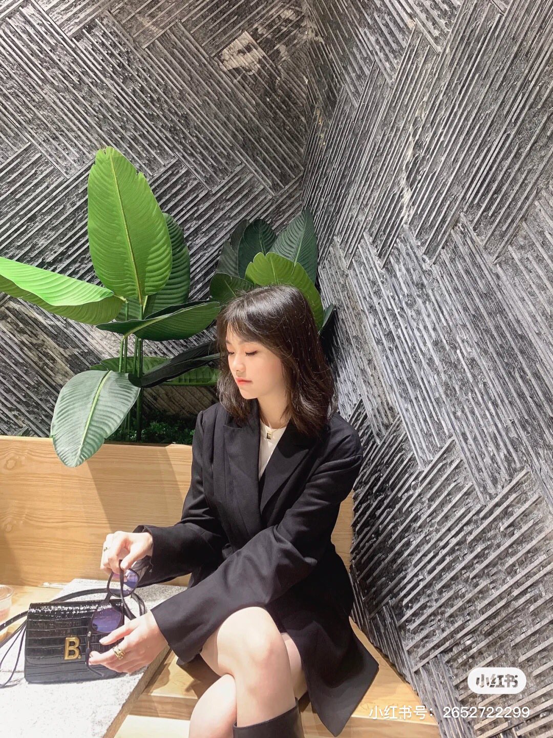 Balenciaga B.Small 18CM Bag 618156鳄鱼纹黑色/金扣