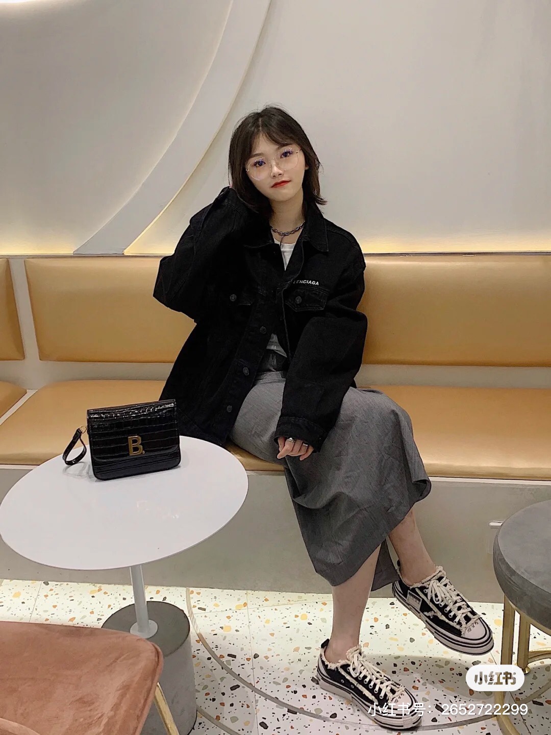 Balenciaga B.Small 18CM Bag 618156鳄鱼纹黑色/金扣