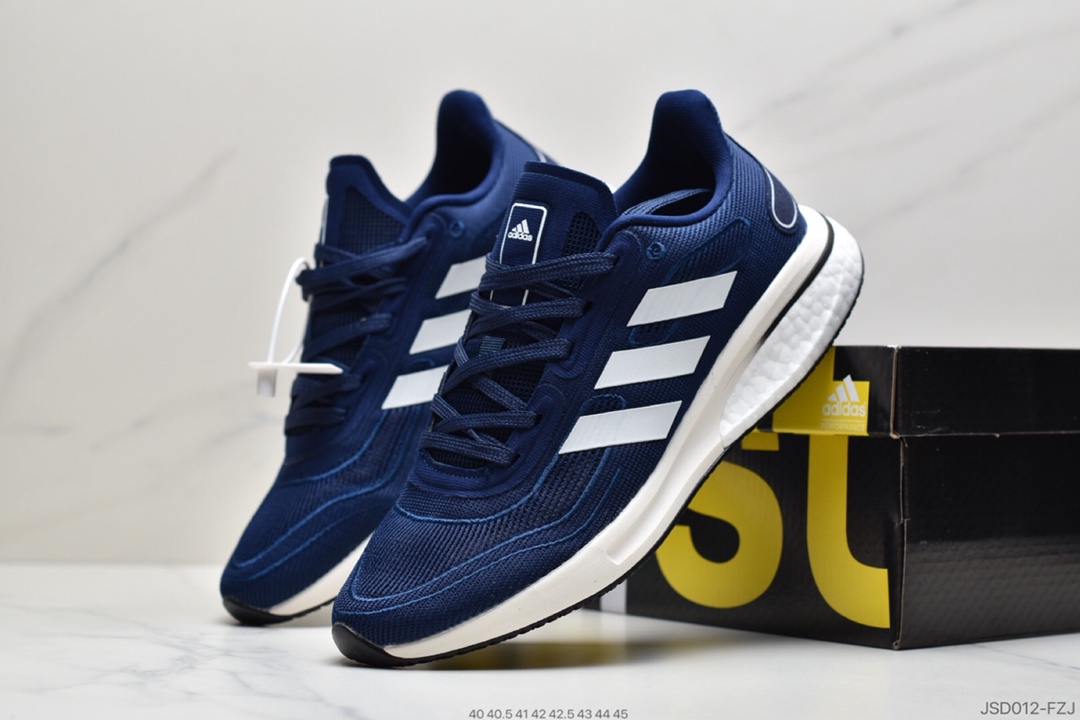 200 阿迪达斯Adidas  Supernova M 网面透气爆米花缓震跑鞋 FV6026