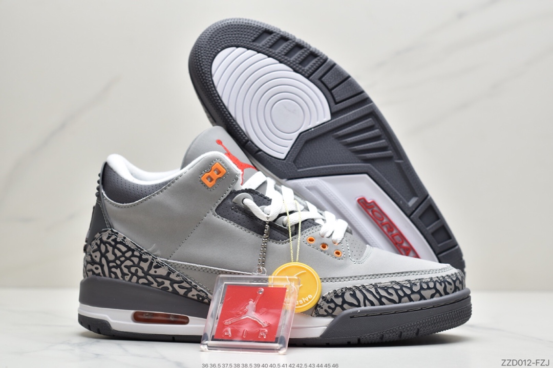 250 Air Jordan 3 Retro“Chlorophyll” 灰绿手稿 配色灵感来自于 Nike Air Trainer 1 CT8532-012