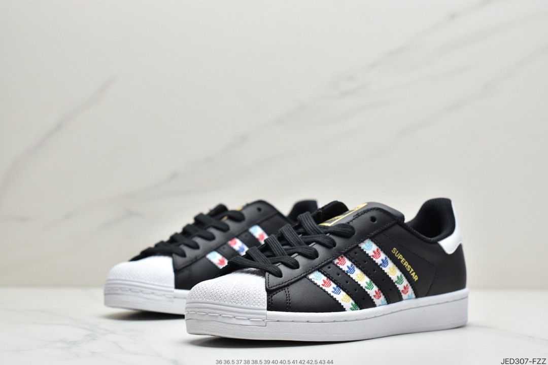 150 阿迪达斯Adidas三叶草 Originals Superstar”White/Red/Blue/Green”贝壳头经典百搭休闲运动板鞋FY3117