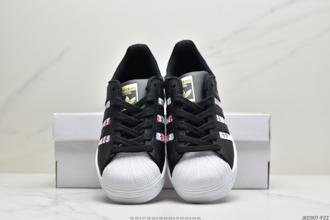 150 阿迪达斯Adidas三叶草 Originals Superstar”White/Red/Blue/Green”贝壳头经典百搭休闲运动板鞋FY3117