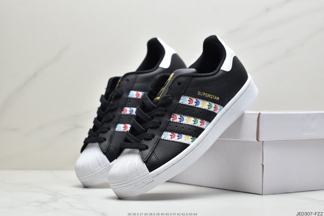 150 阿迪达斯Adidas三叶草 Originals Superstar”White/Red/Blue/Green”贝壳头经典百搭休闲运动板鞋FY3117