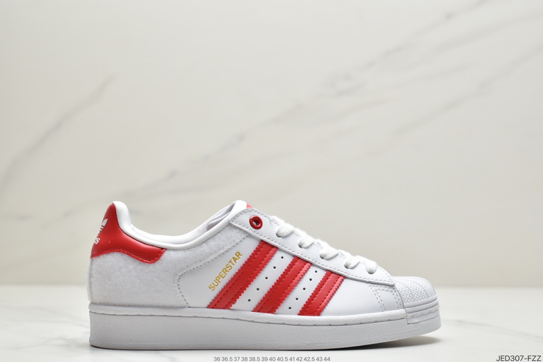 150 阿迪达斯Adidas三叶草 Originals Superstar”White/Red/Blue/Green”贝壳头经典百搭休闲运动板鞋FY3117