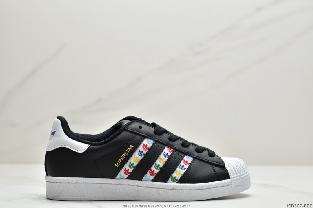 150 阿迪达斯Adidas三叶草 Originals Superstar”White/Red/Blue/Green”贝壳头经典百搭休闲运动板鞋FY3117