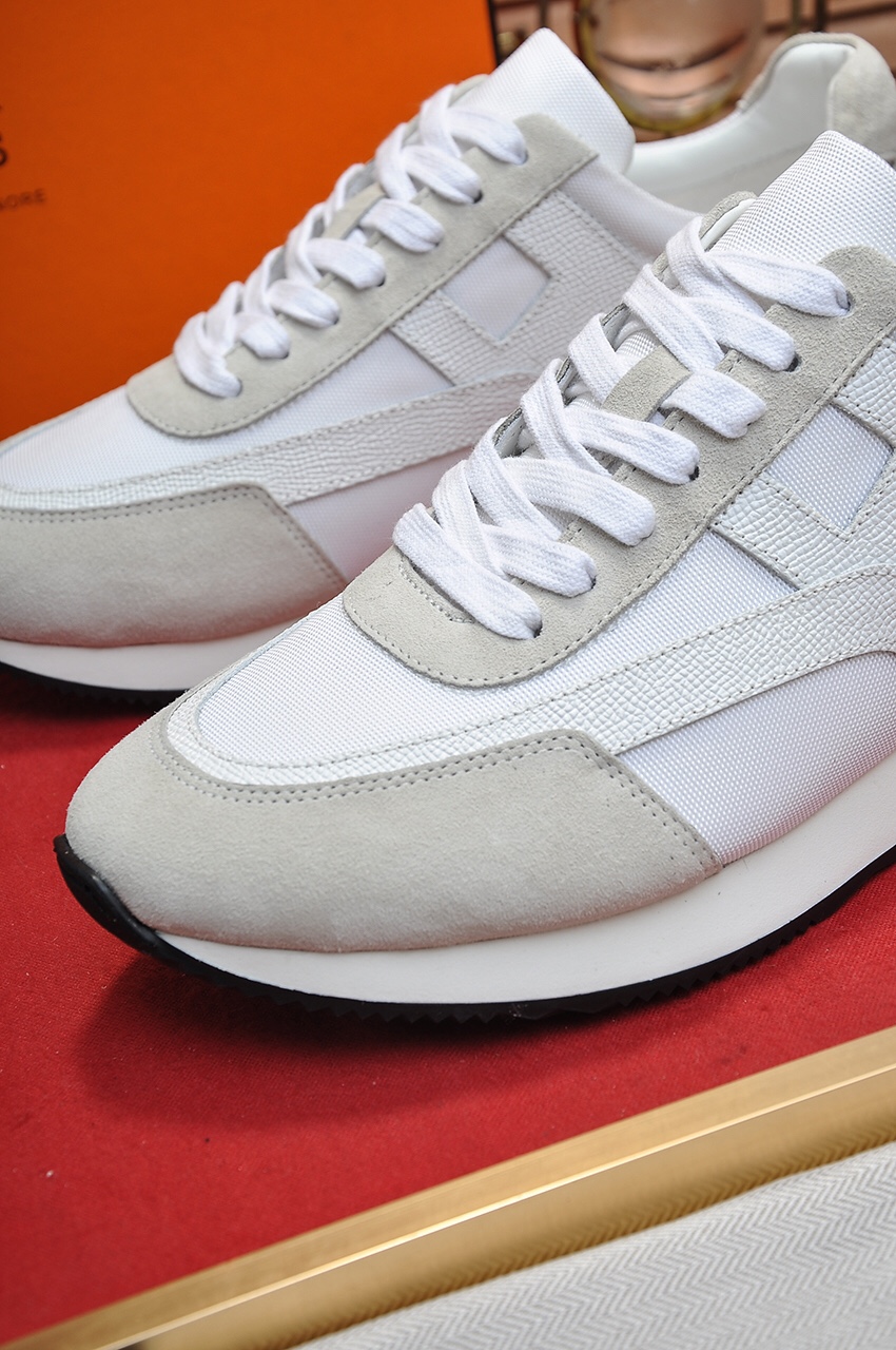 Hermes Men's and Women's White Leather Sneakers - Luxury Couple Style 9 i1621617317 7888 7