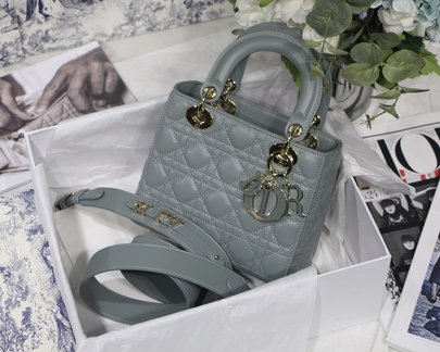 Dior Bags Handbags Replica For Cheap Grey Stone Gray Lambskin Sheepskin Lady