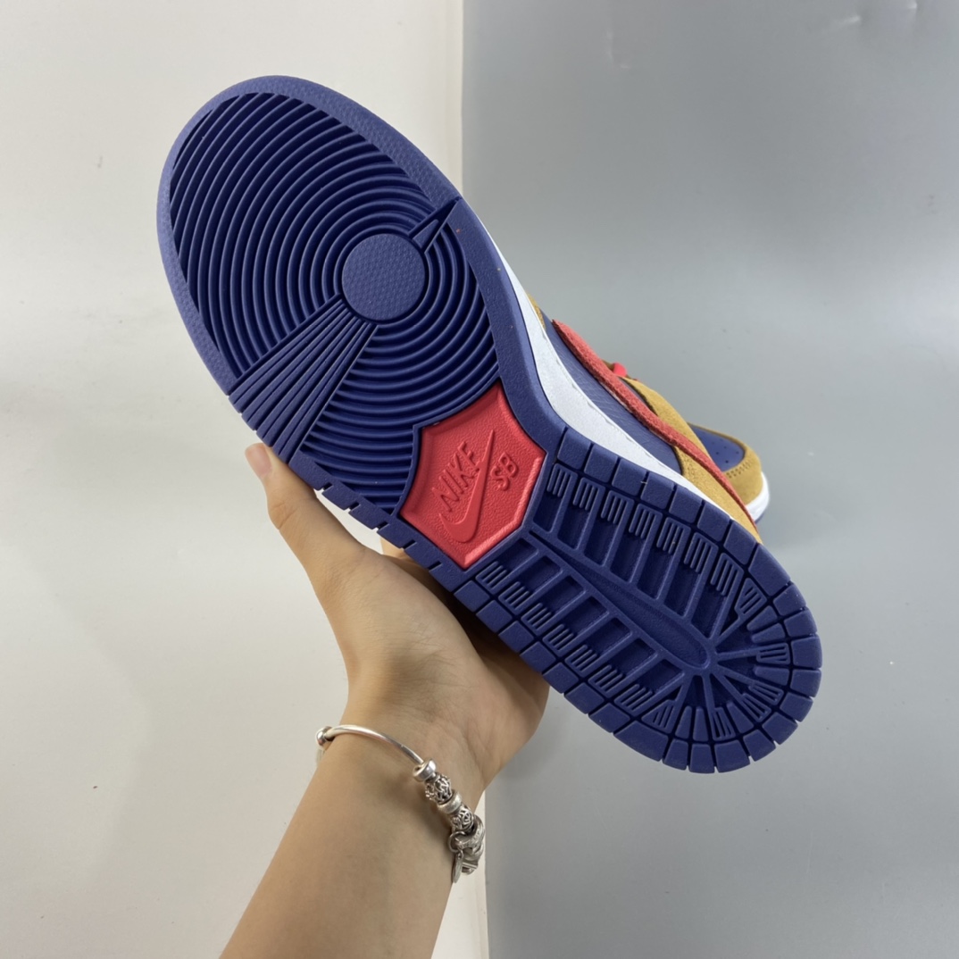 P280 Nike SB Dunk Low SB扣碎篮板深棕白黄配色时尚休闲板鞋 BQ6817-700
