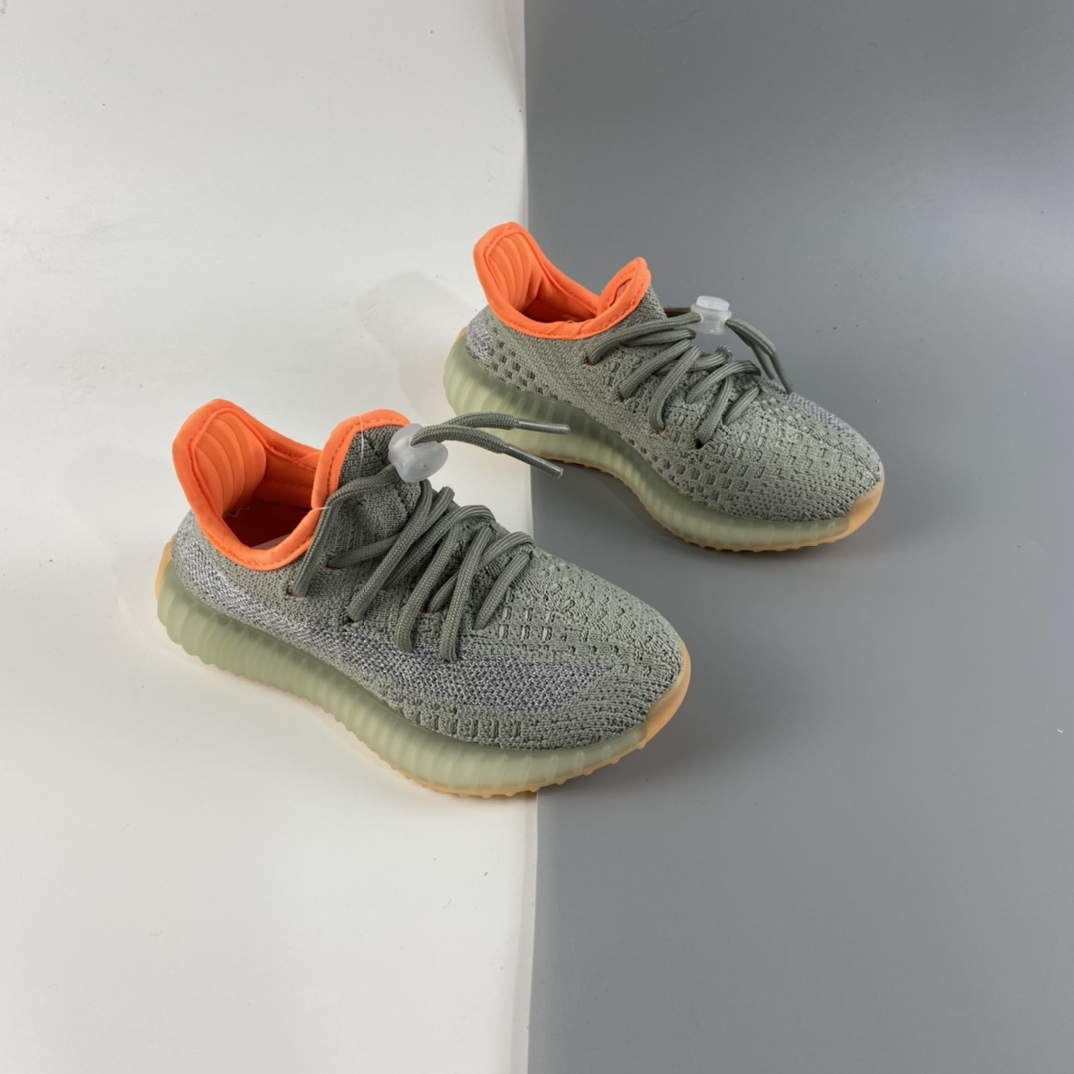 P160 Ad Yeezy 350 Boost V2“Clay” 阿迪达斯椰子350百搭轻便爆米花中底休闲运动慢跑鞋 童鞋 FX9035