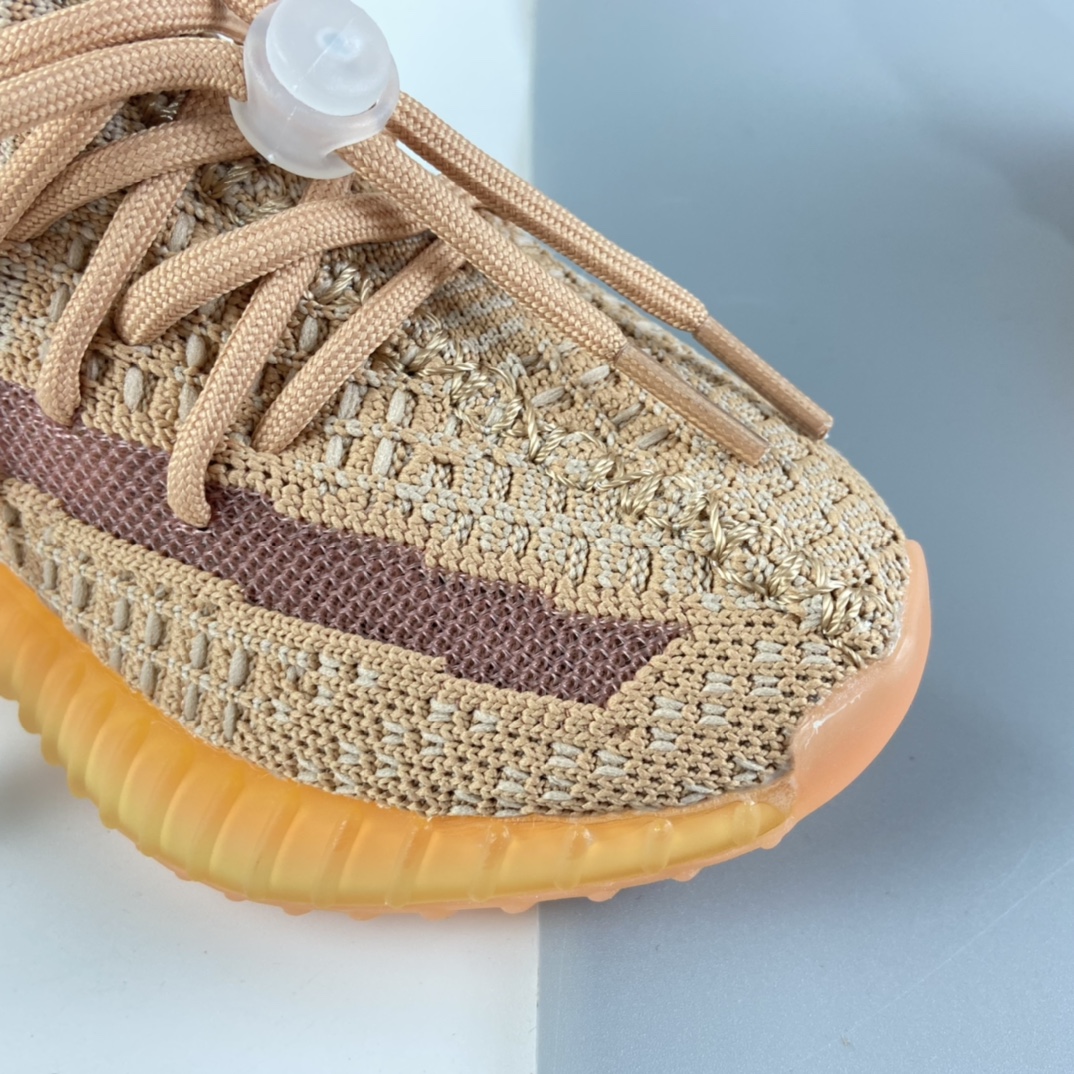 P160 Ad Yeezy 350 Boost V2“Clay” 阿迪达斯椰子350百搭轻便爆米花中底休闲运动慢跑鞋 童鞋 EG7490