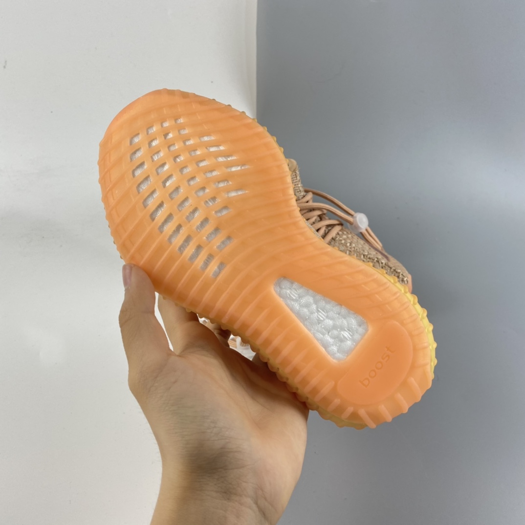 P160 Ad Yeezy 350 Boost V2“Clay” 阿迪达斯椰子350百搭轻便爆米花中底休闲运动慢跑鞋 童鞋 EG7490