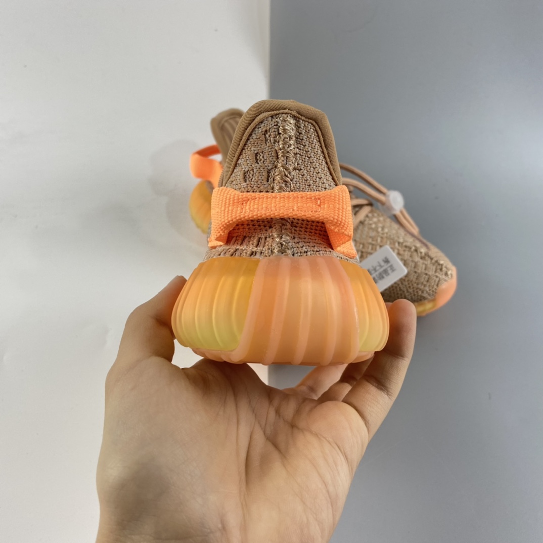 P160 Ad Yeezy 350 Boost V2“Clay” 阿迪达斯椰子350百搭轻便爆米花中底休闲运动慢跑鞋 童鞋 EG7490