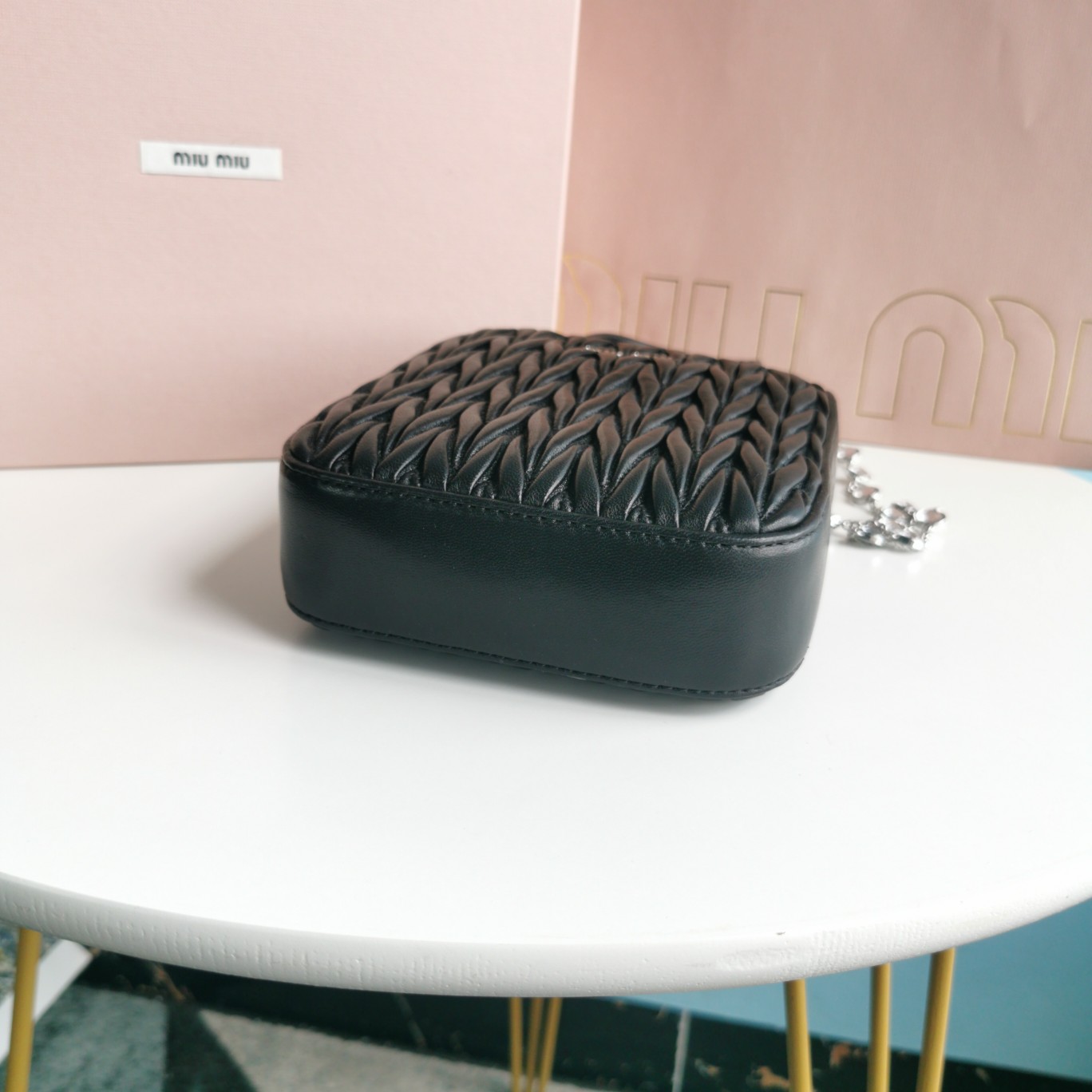 MIUMIU缪缪顶级进口小羊皮最新小托特包5BA220