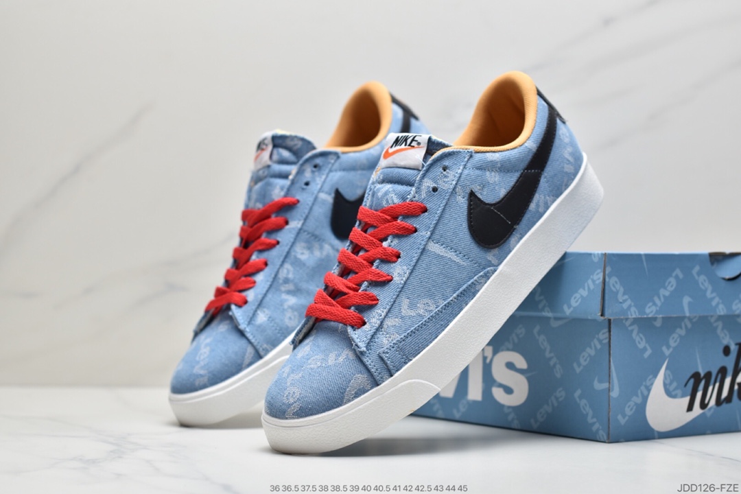 120 耐克Nike Blazer Mid x Levi’s Strauss 开拓者李维斯特牛仔  BQ4808-600