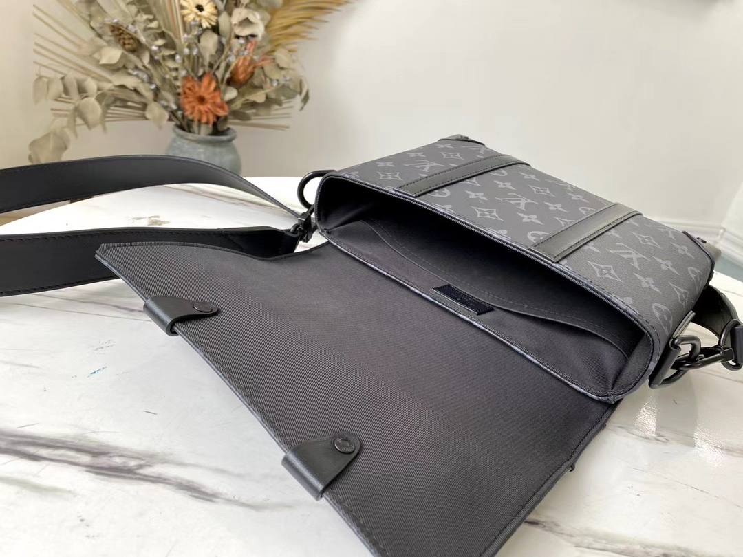 rectangular Trunk Messenger bag is crafted from Monogram Eclipse canvas - Bag 8