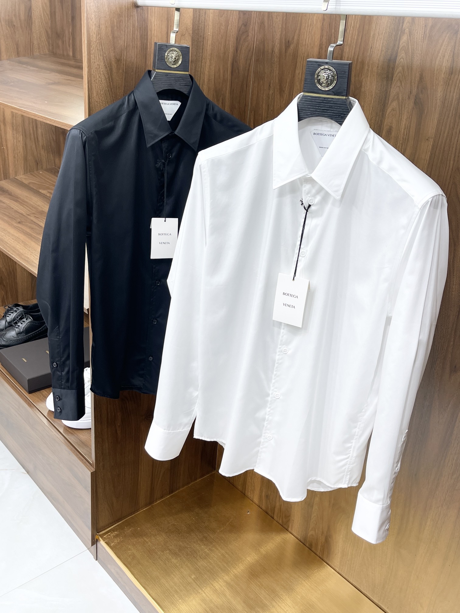 BV高支棉大角领商务休闲长袖衬衫】🎁礼盒包装BV家族男士商务休闲长袖衬衫，香港洋行渠道货，重磅高端臻品，