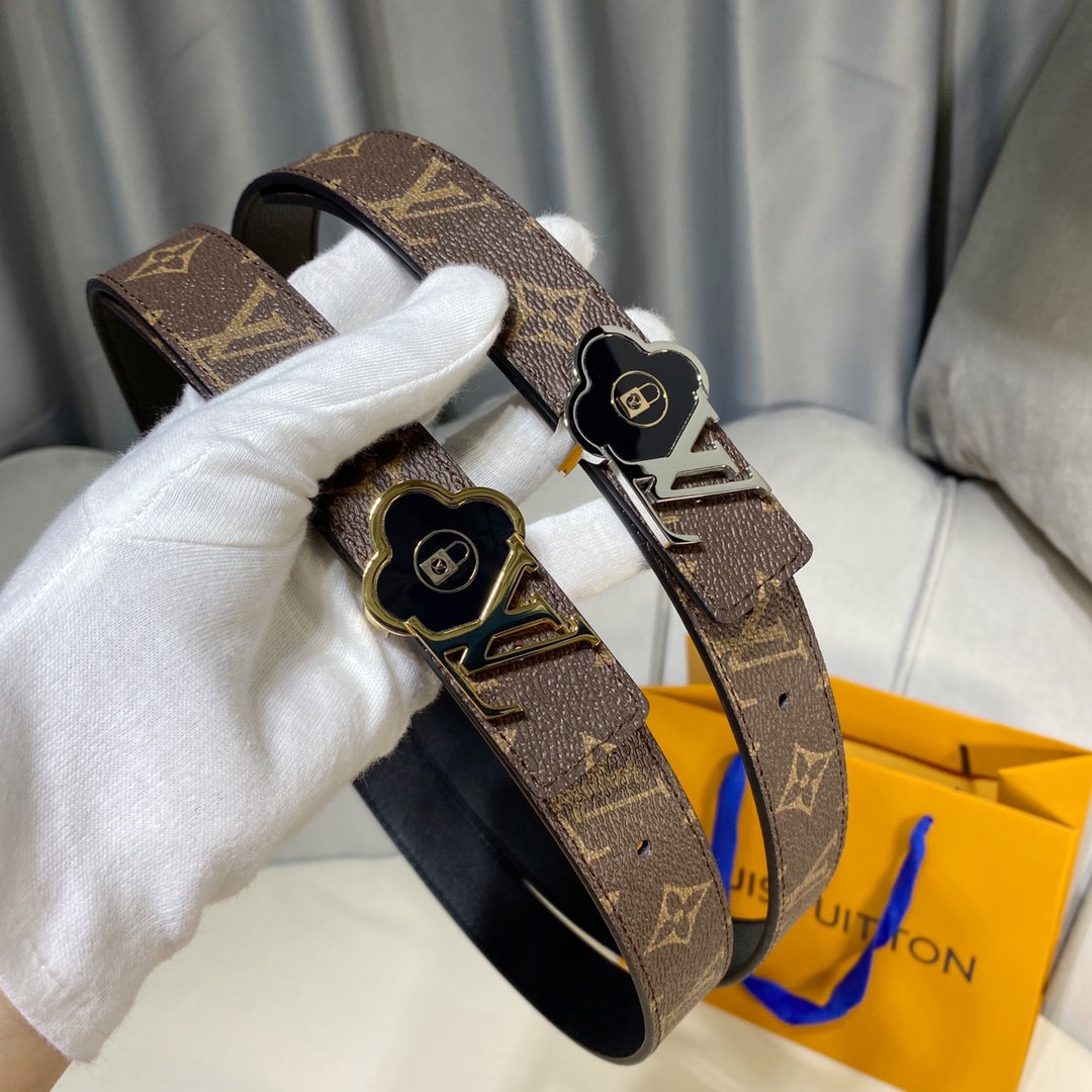 Louis Vuitton Belts Calfskin Canvas Cowhide