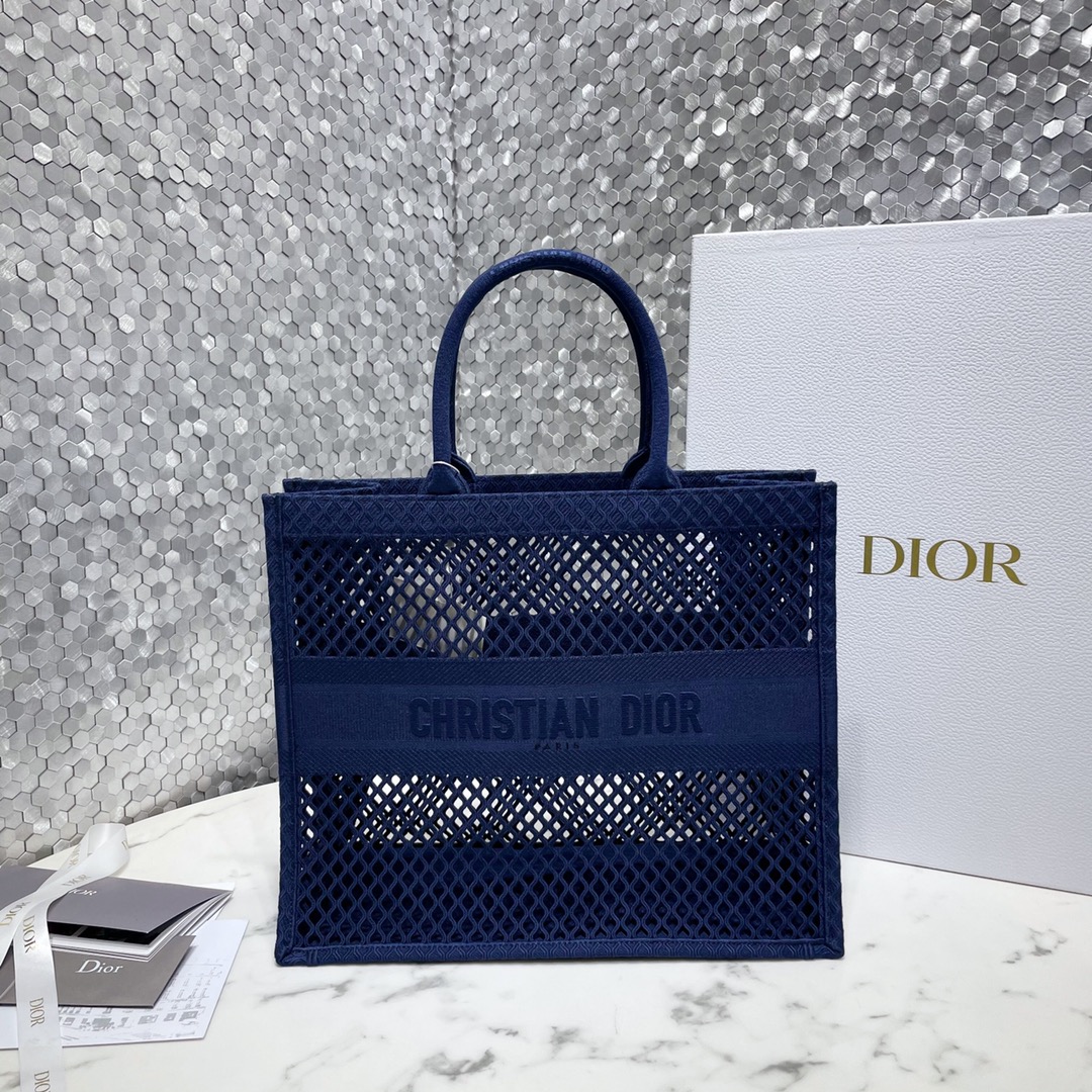 Dior Book Tote Handbags Tote Bags Embroidery Cotton