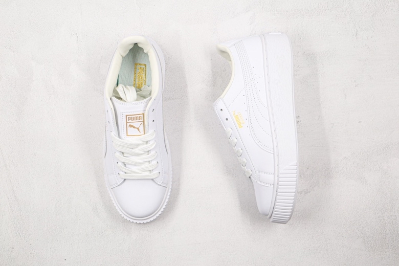 F5 Puma彪马 全白 金 松糕鞋 AEDR联名 蕾哈娜二代 休闲松糕鞋鞋面布料材质设计柔软透气，适合日常穿着 小红书爆款推荐 超复古神仙颜值