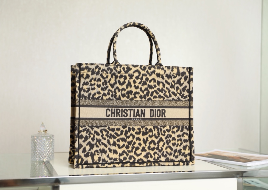 Dior Book Tote Handbags Tote Bags Best Like
 Beige Leopard Print Embroidery