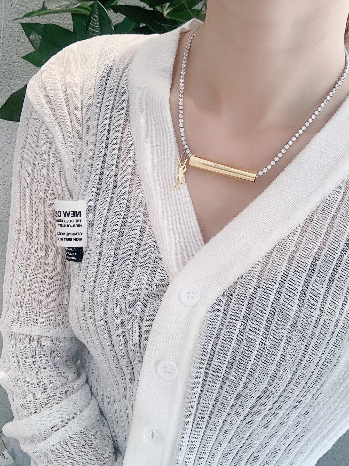 Yves Saint Laurent Jewelry Necklaces & Pendants Yellow Brass