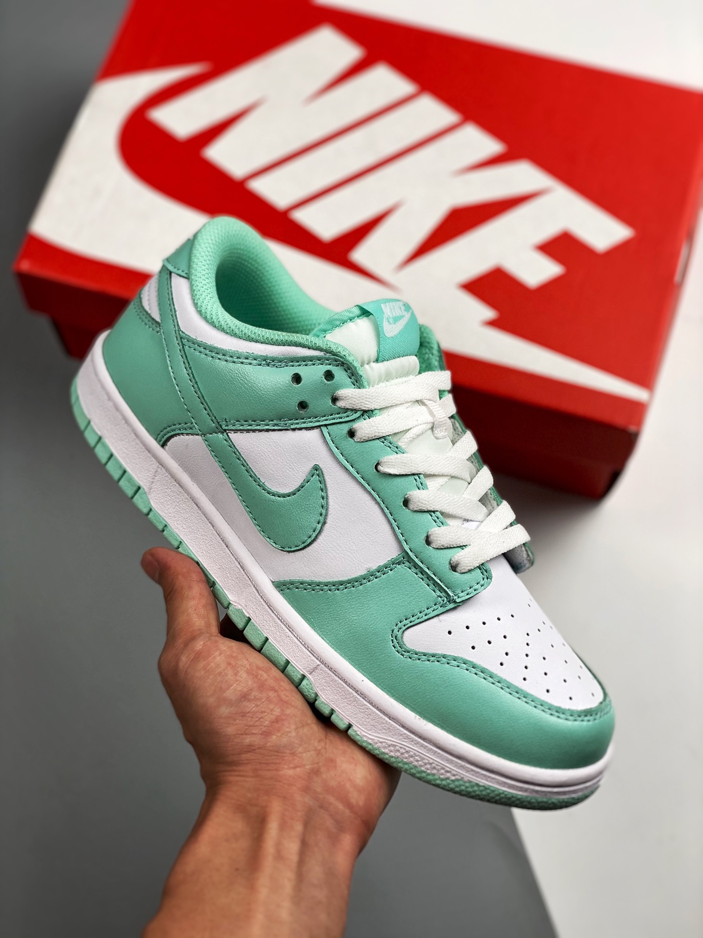 Nk Dunk SB Low "Green Glow" colorway verde Tiffany, fotos reales de estreno, calidad de nivel de empresa, limpieza, pro…