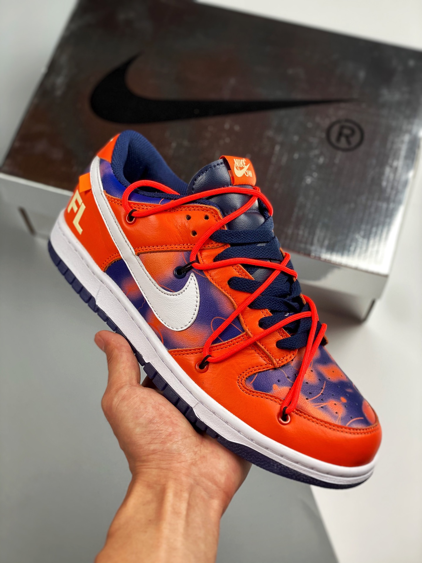 Off-White x Futura x SB Dunk colaboración triple, línea de producción original pura, producto de nivel de zapatos desnu…