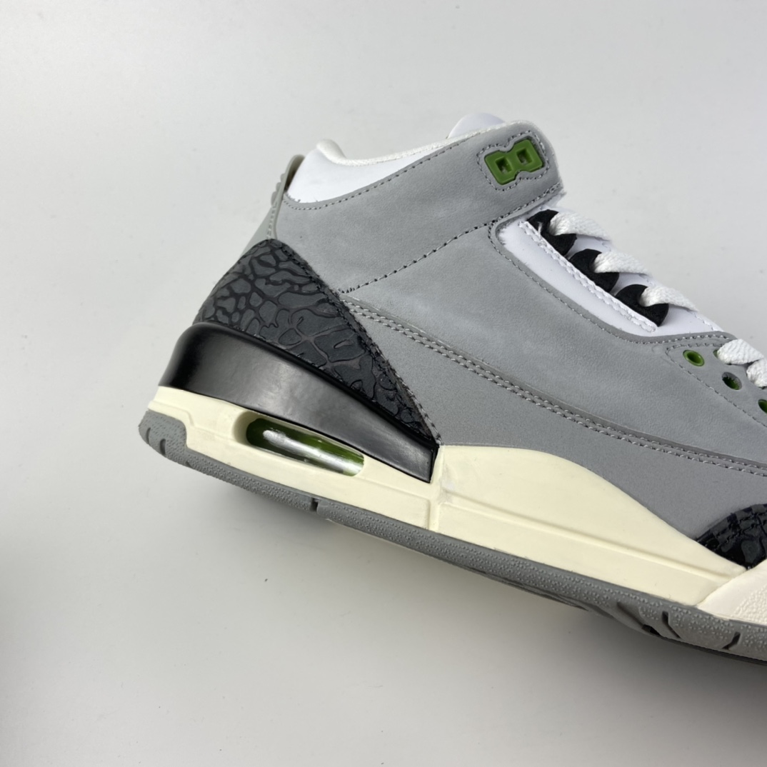 P380 Air Jordan 3 Retro“Chlorophyll”AJ3 乔3叶绿素 灰绿手稿 136064-006