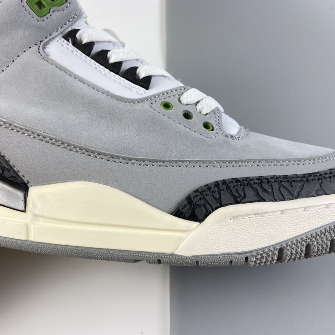 P380 Air Jordan 3 Retro“Chlorophyll”AJ3 乔3叶绿素 灰绿手稿 136064-006