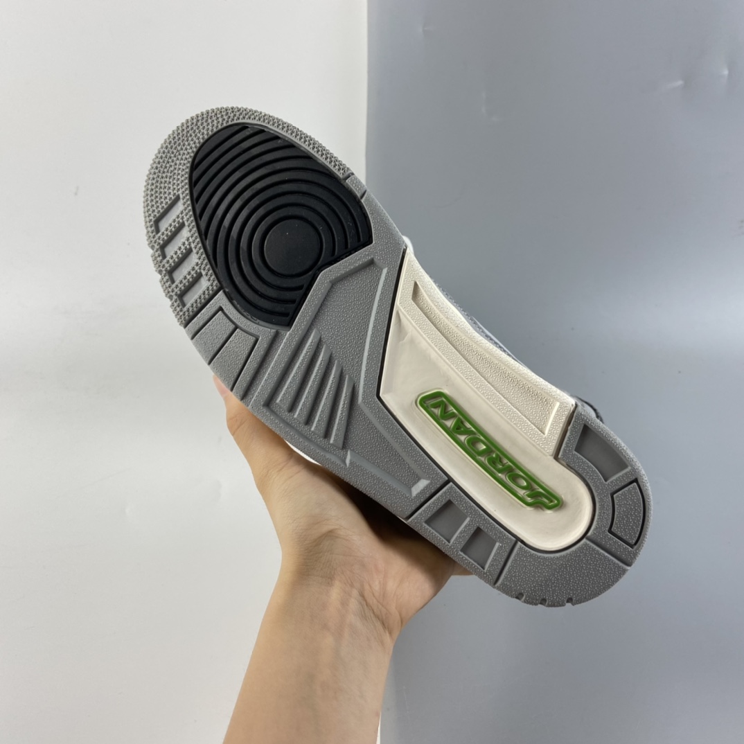 P380 Air Jordan 3 Retro“Chlorophyll”AJ3 乔3叶绿素 灰绿手稿 136064-006