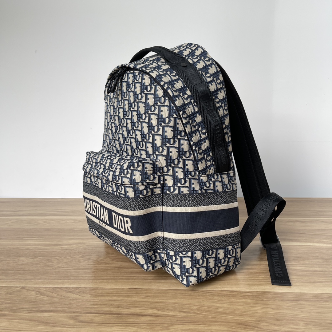 (Trading company channel goods) Dior classic presbyopic backpack/backpack, jacquard logo Dior presbyopic canvas, handsome and looks like Paris Fa