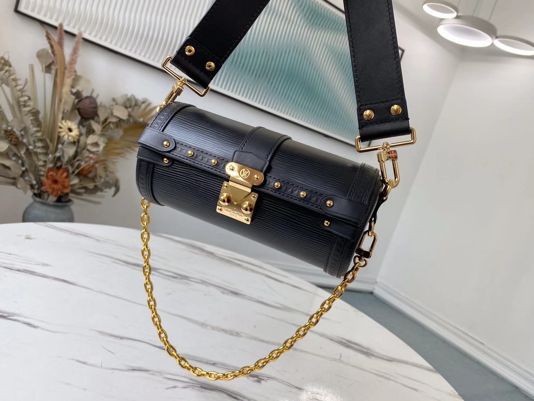 Top Designer replica
 Louis Vuitton LV Papillon BB Bags Handbags Black Printing Epi Fall/Winter Collection Chains M58655
